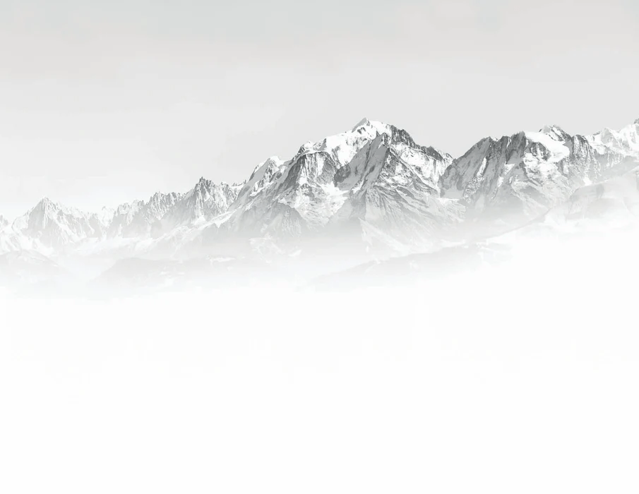 Mont Blanc in the Mist Wallpaper in Black and White