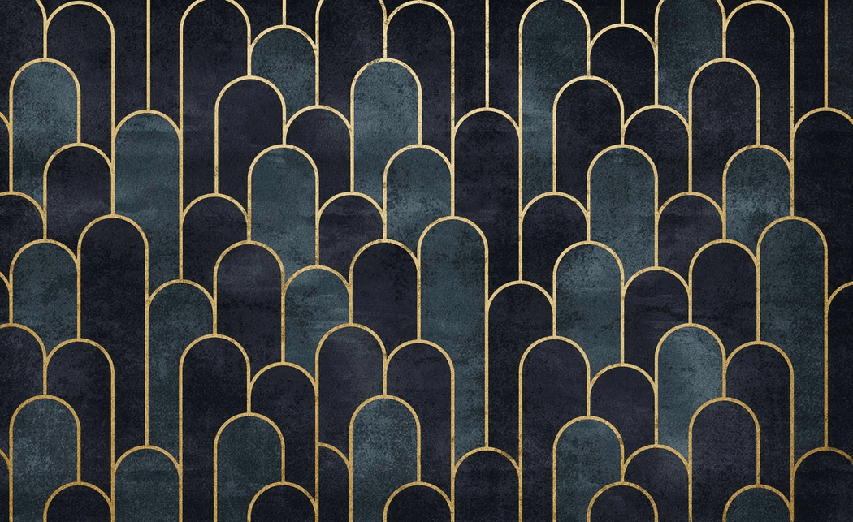 Papier peint dark blue chic - Muralconcept