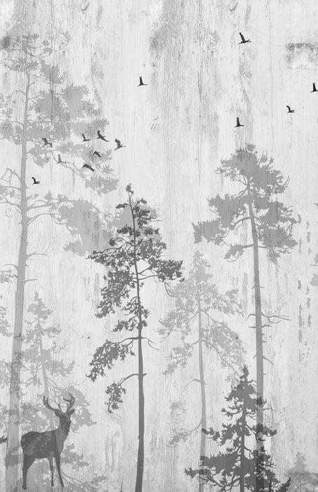 Carta da parati per toilette Forêt Nostalgique