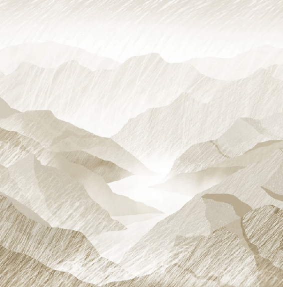 Papier peint illustration montagnes sépia - Muralconcept