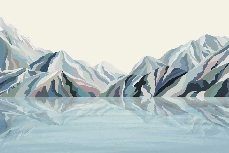 Papier peint Annecy arty blue