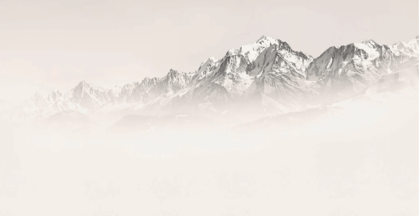 Papier peint Mont Blanc dans la brume sépia, XXL, tendance