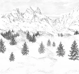Papier peint Aiguilles d'Arves