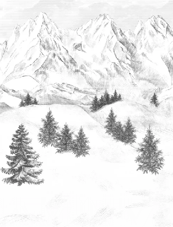 Papier peint Aiguilles d'Arves - Muralconcept