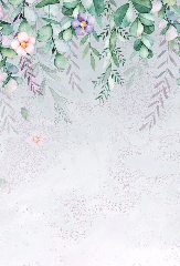 Papier peint panoramique végétal romantique - Muralconcept