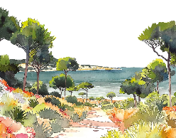 Papier peint panoramique air estival