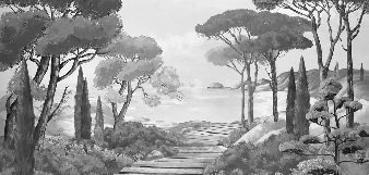 Black and white wallpaper featuring a stroll through the calanques