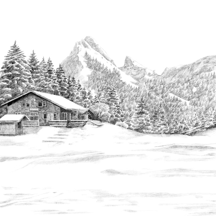 Papier peint montagne Suisse - Dent d'Oche