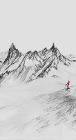 Papier peint panoramique Aiguilles du midi - Vallée blanche - Muralconcept