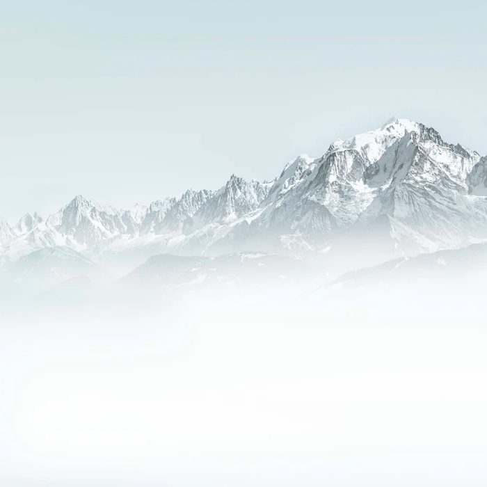 Mont Blanc in the blue mist wallpaper