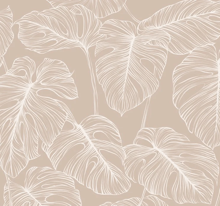 Papier peint feuille monstera sable - Muralconcept