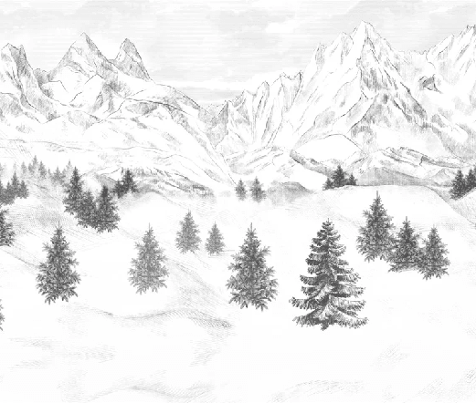 Papier peint Aiguilles d'Arves - Muralconcept