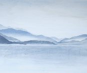 Papier peint Annecy | Les Bleus du Lac® - Muralconcept