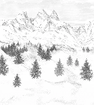 Papier peint Aiguilles d'Arves - Muralconcept