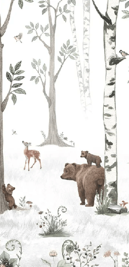 Papier peint animaux printemps forêt - Muralconcept