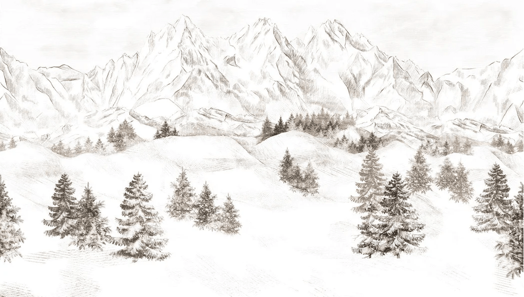 Papier peint montagne massif des Alpes - Muralconcept