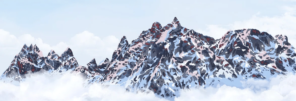 Papier peint Mont Blanc toile des Cimes