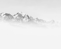 Foggy morning wallpaper Mont Blanc