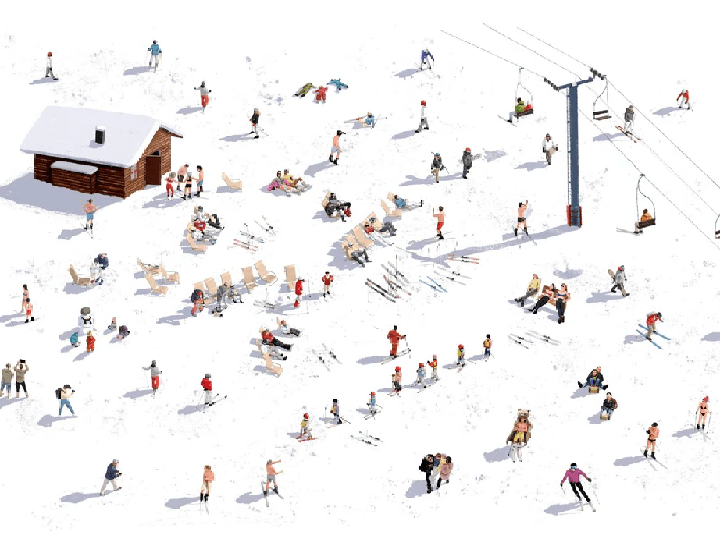 Papier peint panoramique après ski - Muralconcept