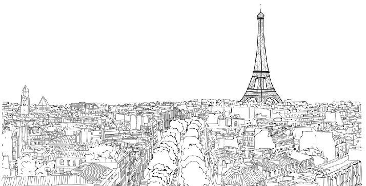 Papier peint panoramique Paris - Muralconcept
