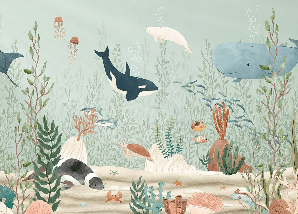 Baby marine world wallpaper