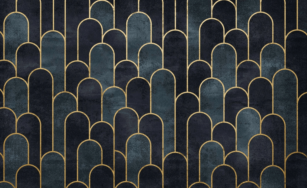 Papier peint toilette dark blue chic - Muralconcept