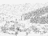 Papier peint panoramique montagne - Le Grand-Bornand paysage alpin - Muralconcept