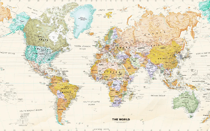 Original world map wallpaper