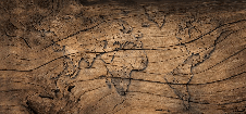 Papier peint Wood & Map, XXL, tendance