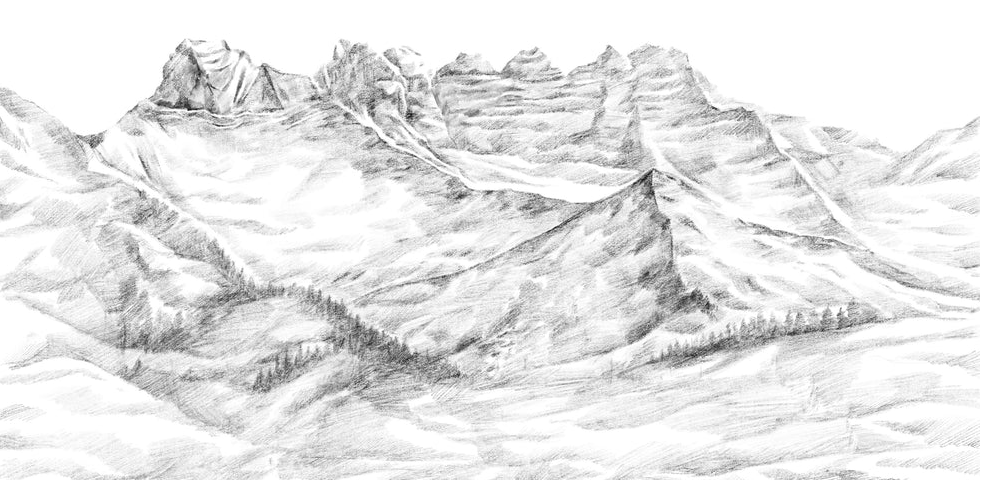 Swiss mountain wallpaper - Les Dents du Midi