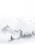 Papier peint zen paysage minimaliste