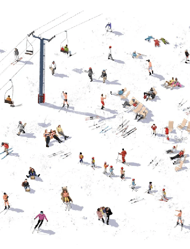 Papier peint panoramique après ski