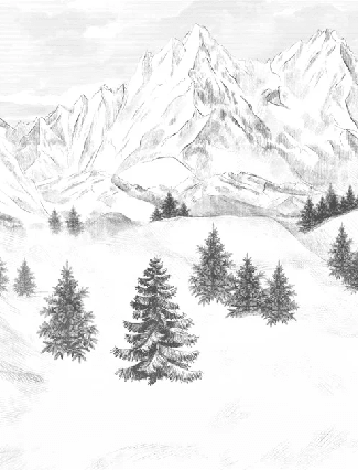 Papier peint Aiguilles d'Arves - Muralconcept