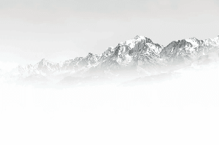 Papier peint Mont Blanc dans la brume noir et blanc - Muralconcept