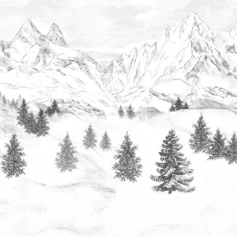 Papier peint Aiguilles d'Arves, XXL, tendance