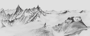 Papier peint panoramique Aiguilles du midi - Vallée blanche - Muralconcept