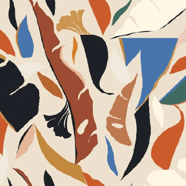 Contemporary botanical wallpaper