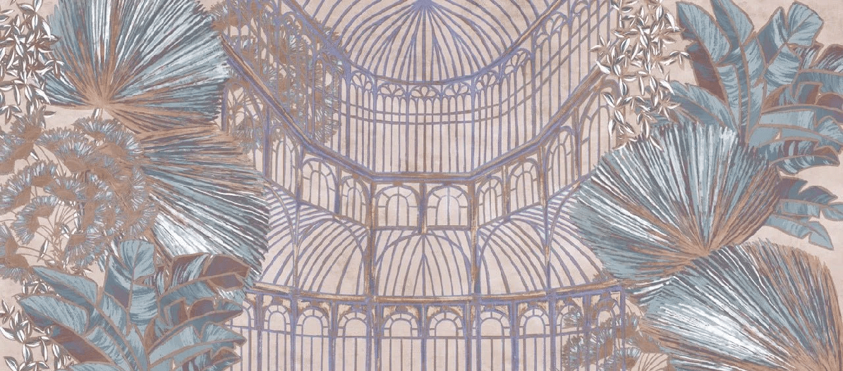 Papier peint verrière végétale, XXL, tendance