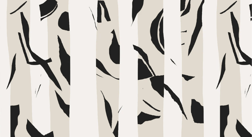 Papier peint rayure bichrome, XXL, tendance