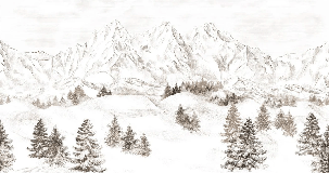 Papier peint montagne massif des Alpes, XXL, tendance