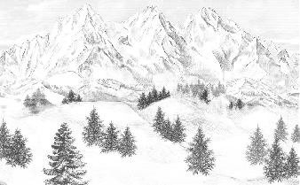 Papier peint montagne sommets de Chamonix - Muralconcept
