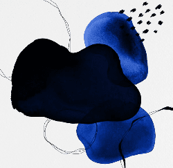 Papier peint moderne aquarelle bleu pétrole - Muralconcept