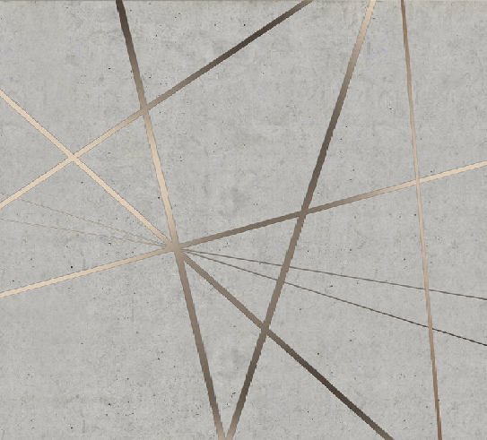 Panoramic wallpaper with graphic designs