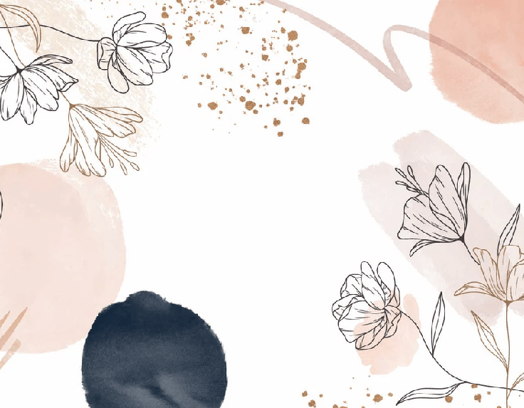 Papier peint formes et fleurs, XXL, tendance