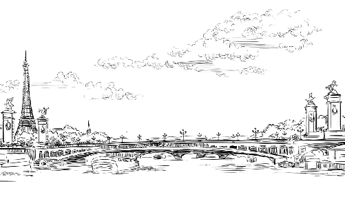 Papier peint pont Alexandre Paris - Muralconcept