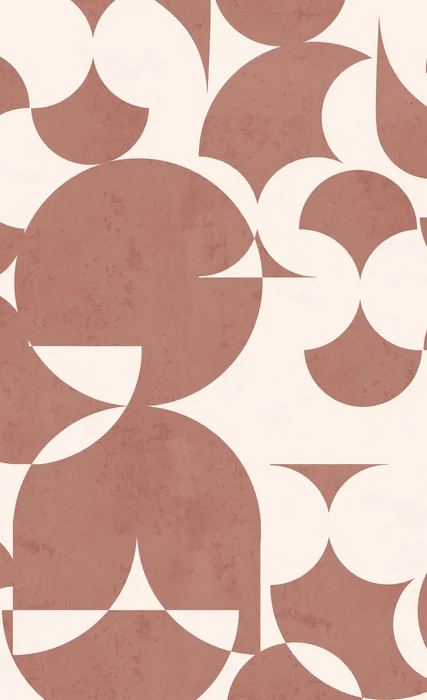 Papier peint rétro forme graphique terra - Muralconcept