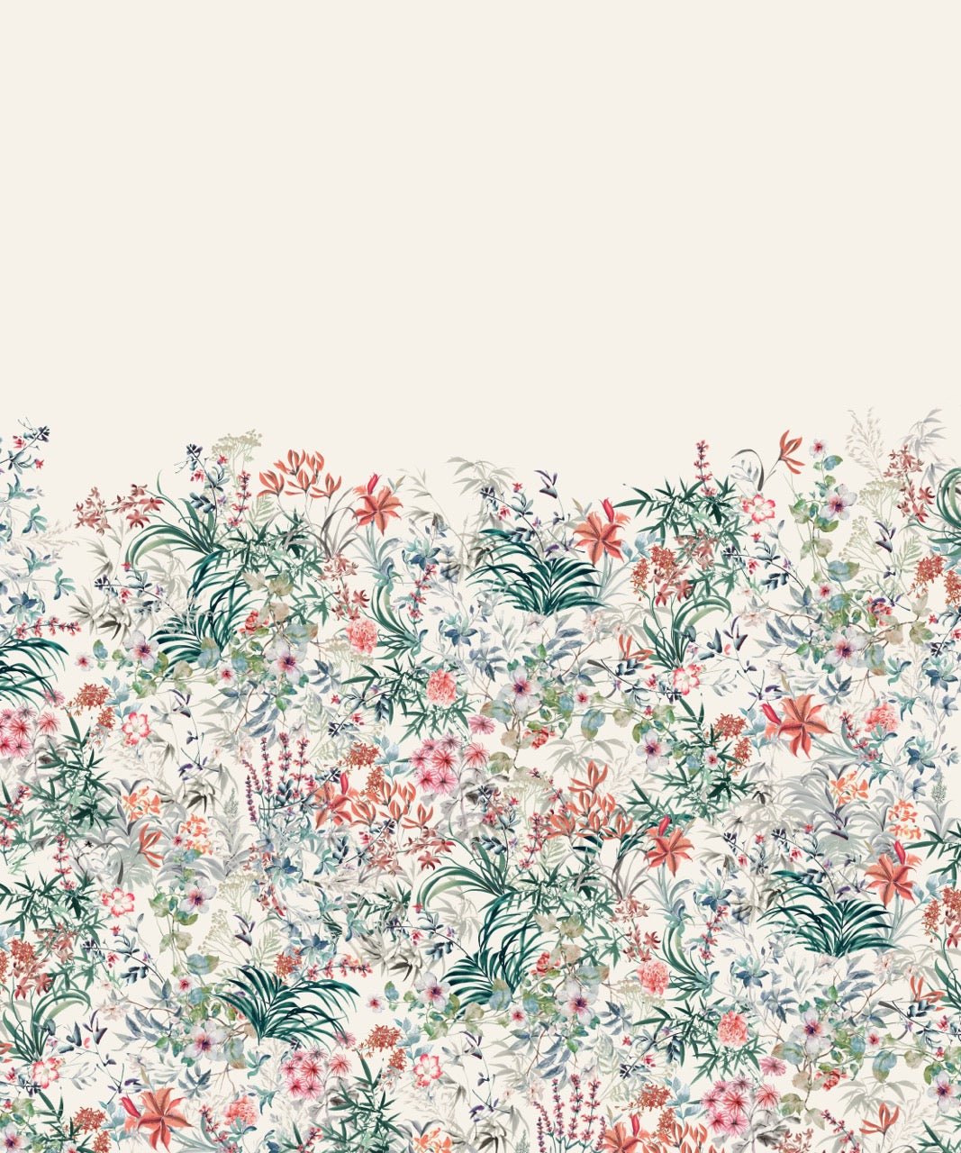 Papier peint floral - Les jardins de Léontine, XXL, tendance