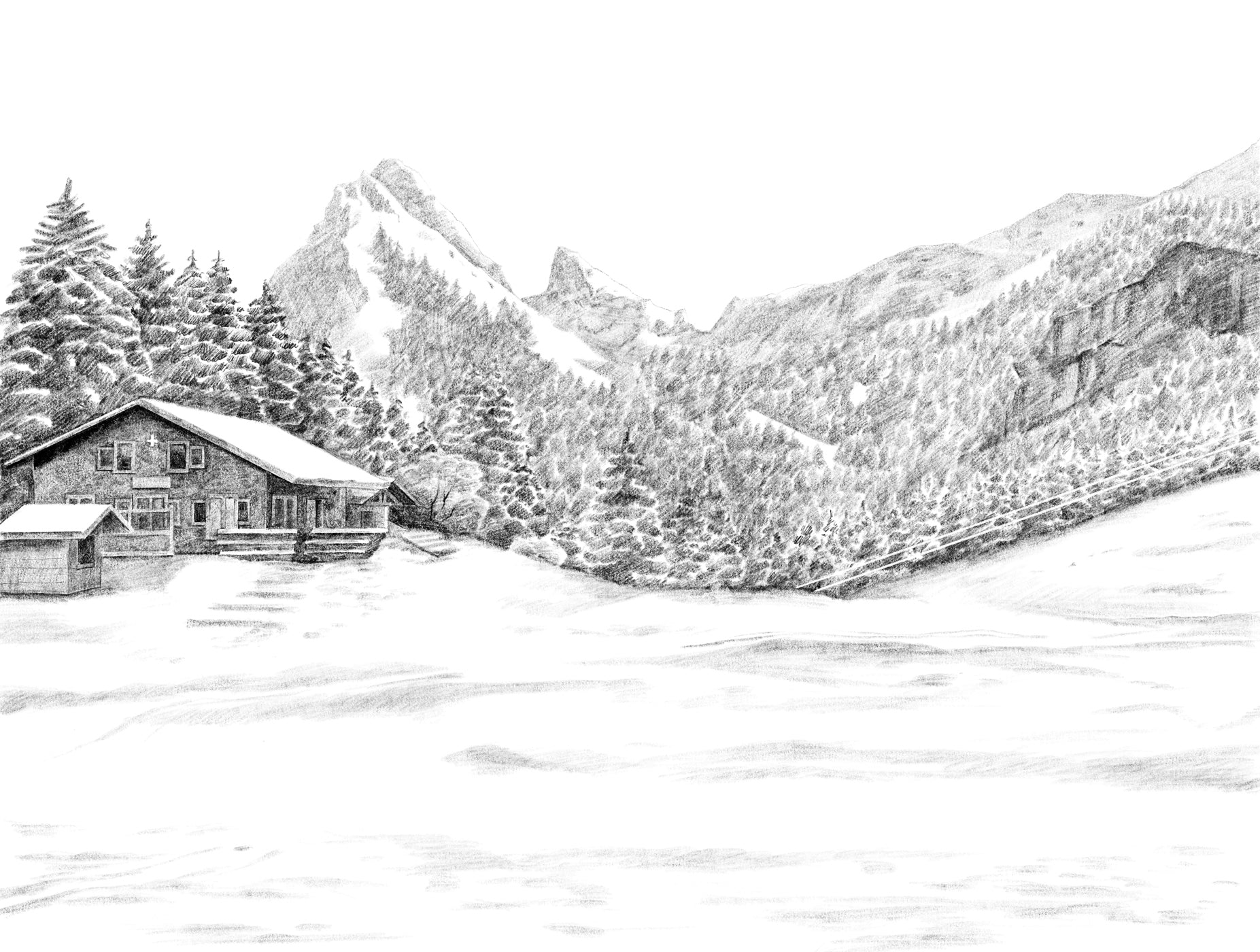 Swiss mountain wallpaper - Dent d'Oche