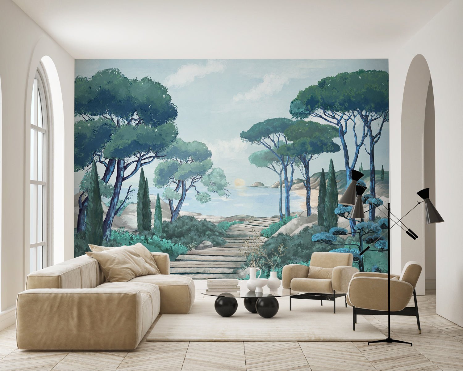 Papier peint balade dans les calanques - Muralconcept