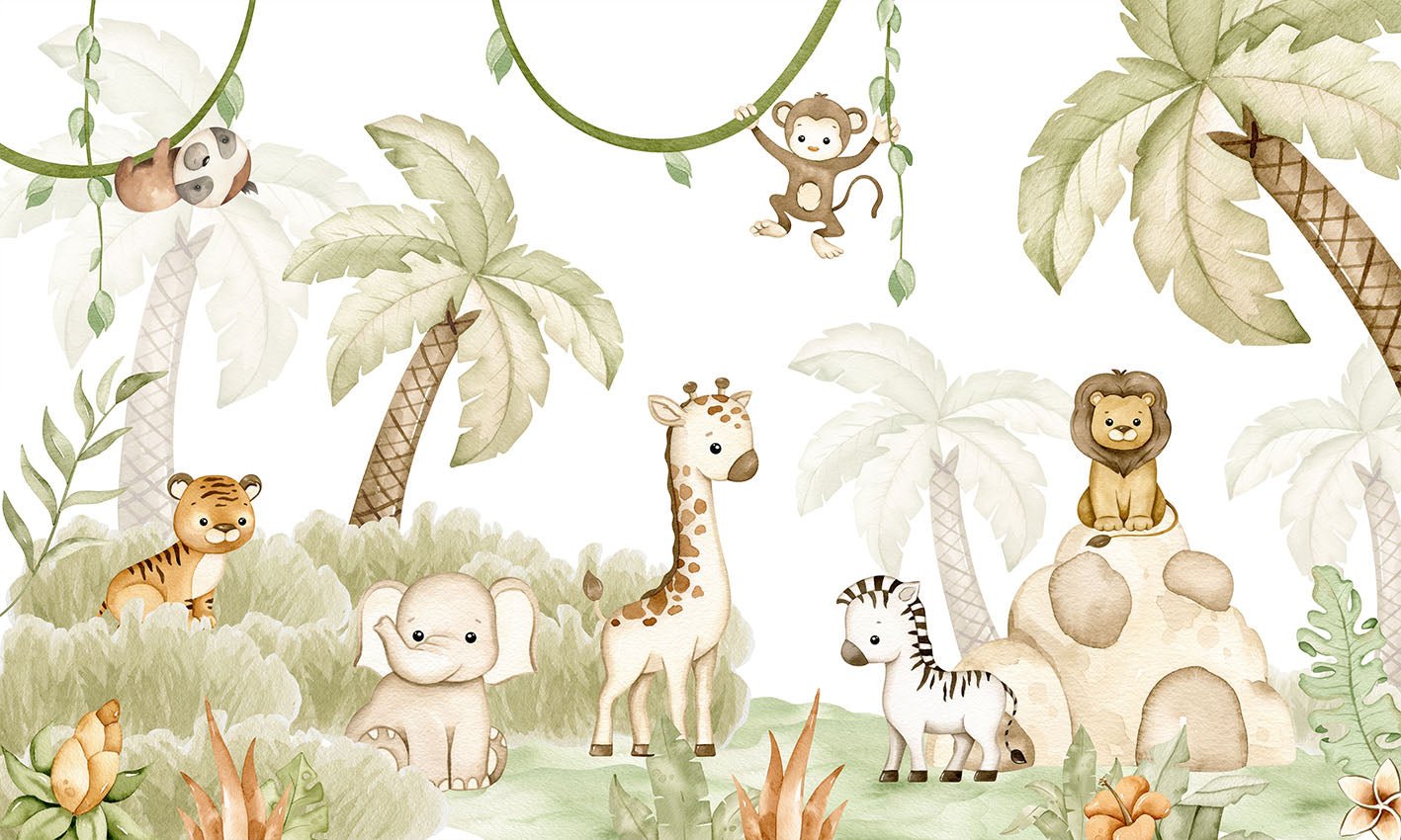 Carta da parati animale Savannah e morbidezza